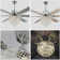 Leisel 65" 6 - Blade Crystal Chandelier Ceiling Fan with Lights and Remote, 6 Speeds Reversible Ceiling Fan