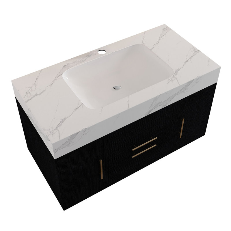 Meuble-lavabo mural 39,4 po avec lavabo