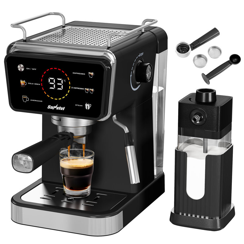 Machine à espresso 20 bars pour la maison et le bureau, espresso simple / double, Americano et infusion froide