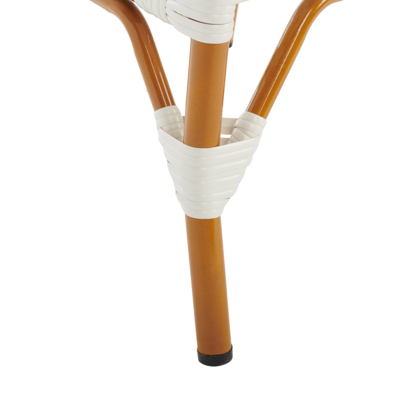 Tabouret de bar Popplewell, Blanc, 29.5" H x 22.5" W x 25.5" D