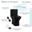 Toilette carrée une pièce à double chasse 1,1 / 1,6 gallon Carre-87115317