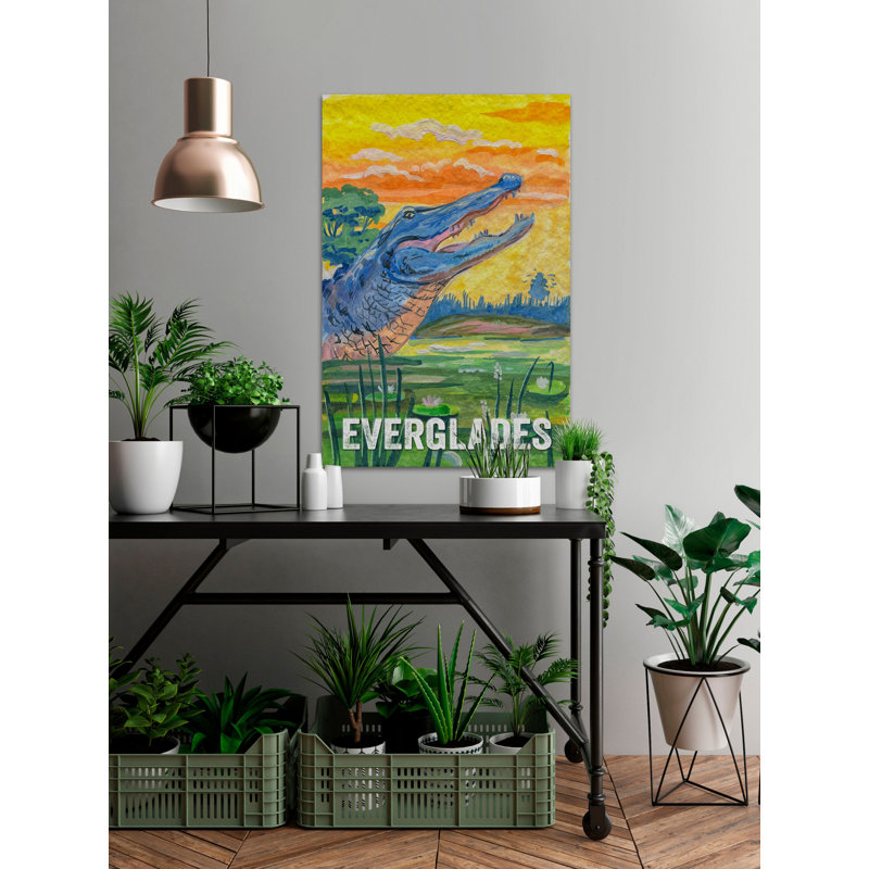 Everglades Poster II - Wrapped Canvas Print, 38cm H x 25cm W x 3.81cm D