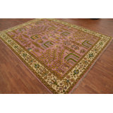 Handmade Pink Transitional Oushak Large Area Rug 9x12