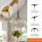 4-Head + 12 Glass Ball Chandelier 23.6'' (E26 Bulbs Included)