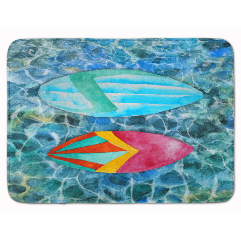 Tapis de salle de bain en mousse à mémoire de mer surfing boards Cambridge