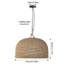 Baldassarre - Light Matte Black Dome Pendant-315178796