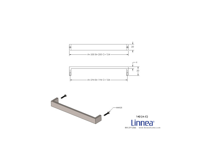Modern Cabinet Pull, Polished Stainless Steel, 7 5/8"
