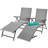 Jimell Outdoor Metal Chaise Lounge-14204045-14204046
