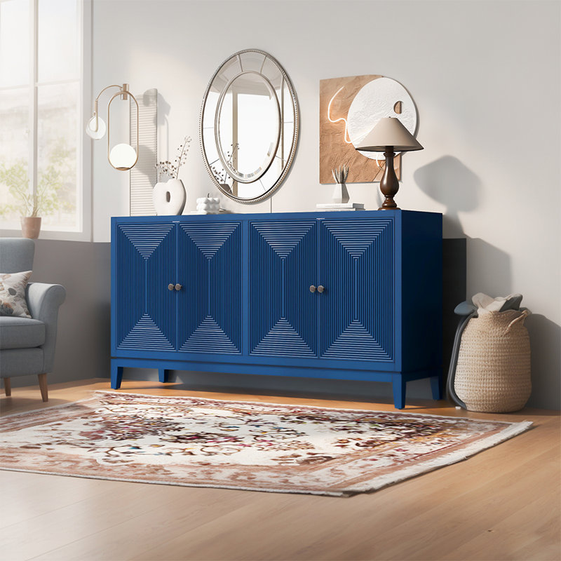 Buffet vertical, Bleu