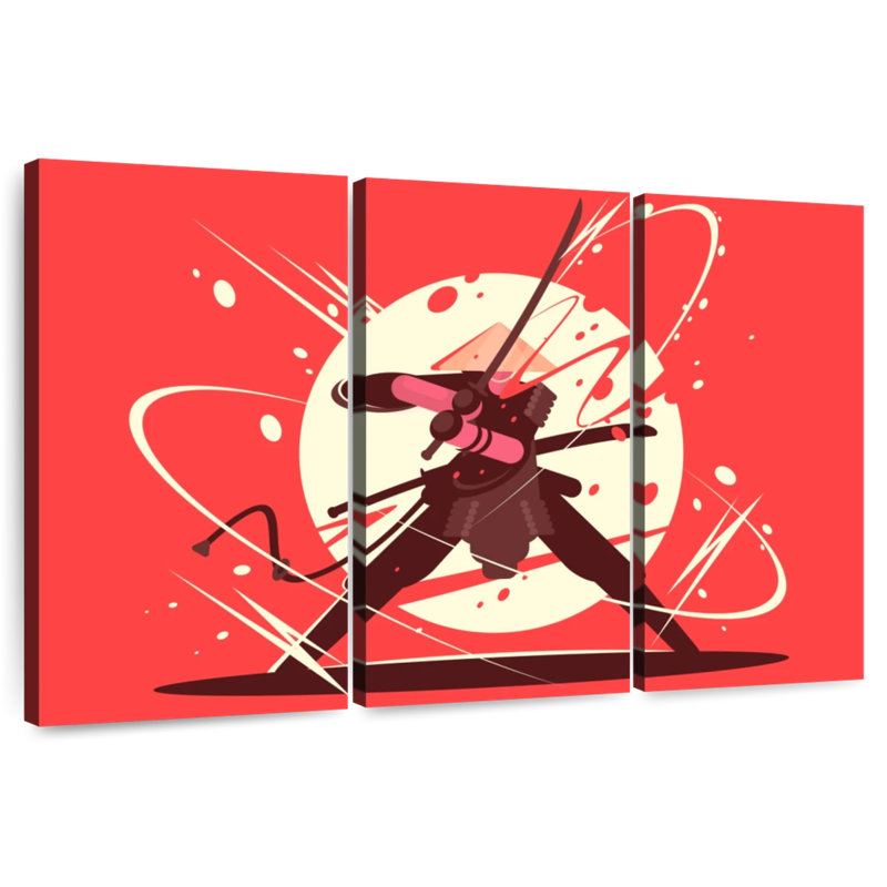 Guerrier Samouraï japonais Leisha, H 36 po x l 57 po