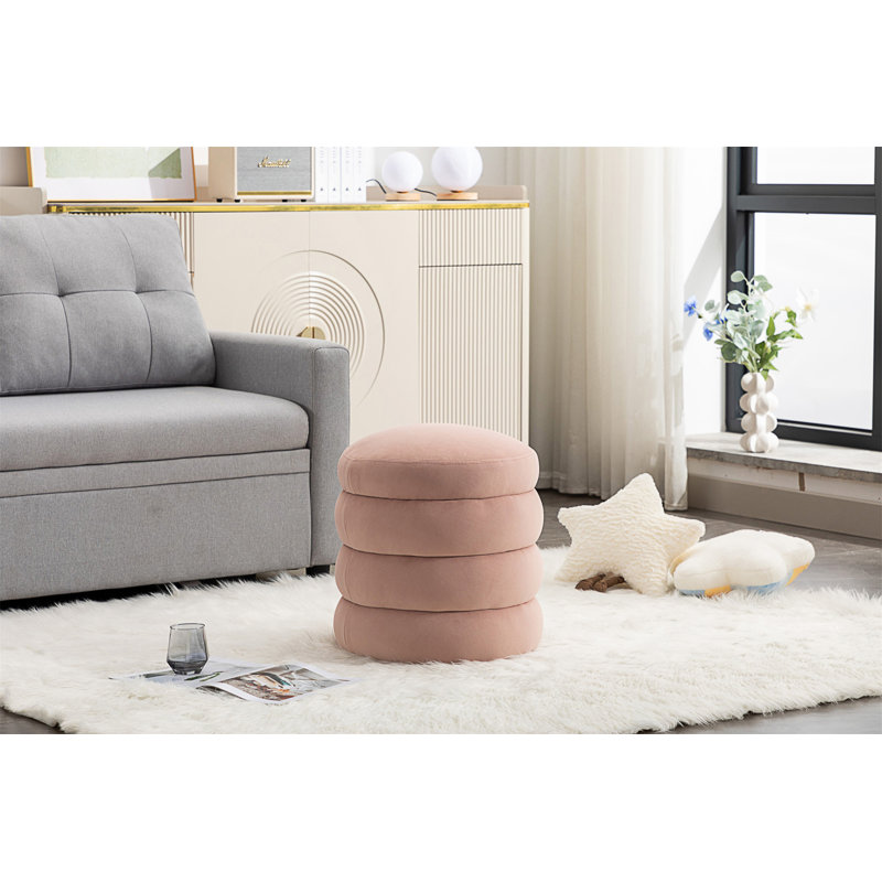 Repose-pieds confortable avec repose-pieds pour divers espaces intérieurs, favorisant la détente, Velours rose
