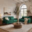 Causeuse rembourrée en velours de style moderne et minimaliste, canapé compact à 2 places à ressorts hélicoïdaux pour salon-1318905905