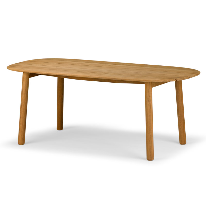 Mbrace Outdoor Oval Teak Dining Table, 29.5" H x 35.5" W x 78.75" L