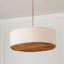  Luminaire suspendu tambour 4 lumières Bamboo and Fabric Shade