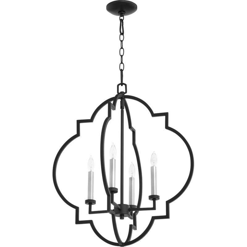 Lustre lanterne à 4 lumières Dooley, Noir