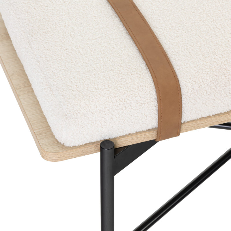 Boucle Upholstered Bench