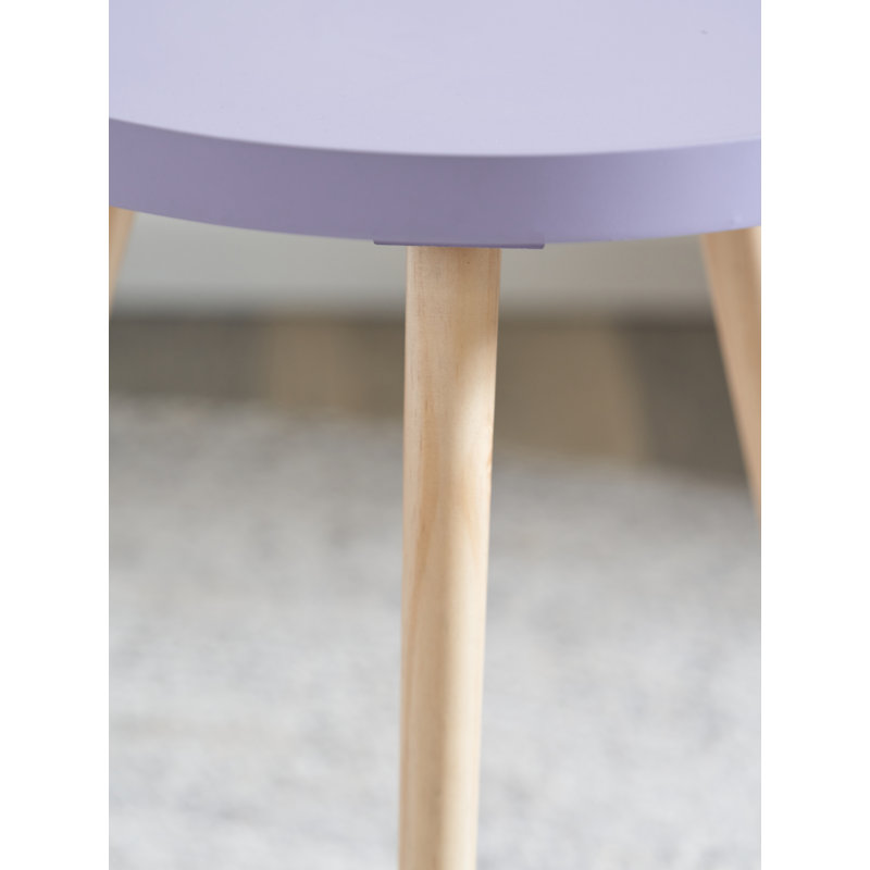 Margaux Tray Top End Table, Brown, Lilac