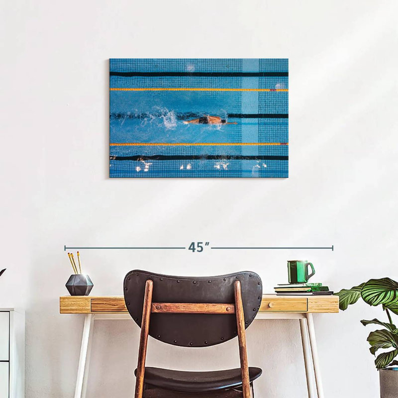 Sireci Man In Swimming Pool, 20" H x 30" W