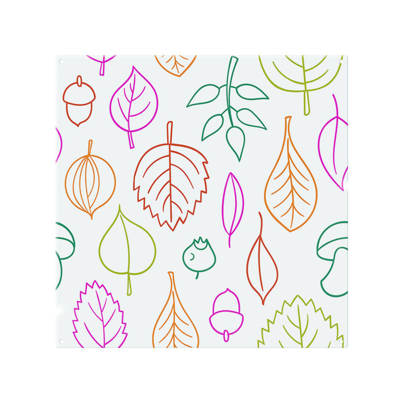 Leaves Illustration Splash Back, 70cm L x 50cm W