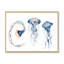 Calmars bleus sur blanc - reproduction sur toile-67236491-67236494