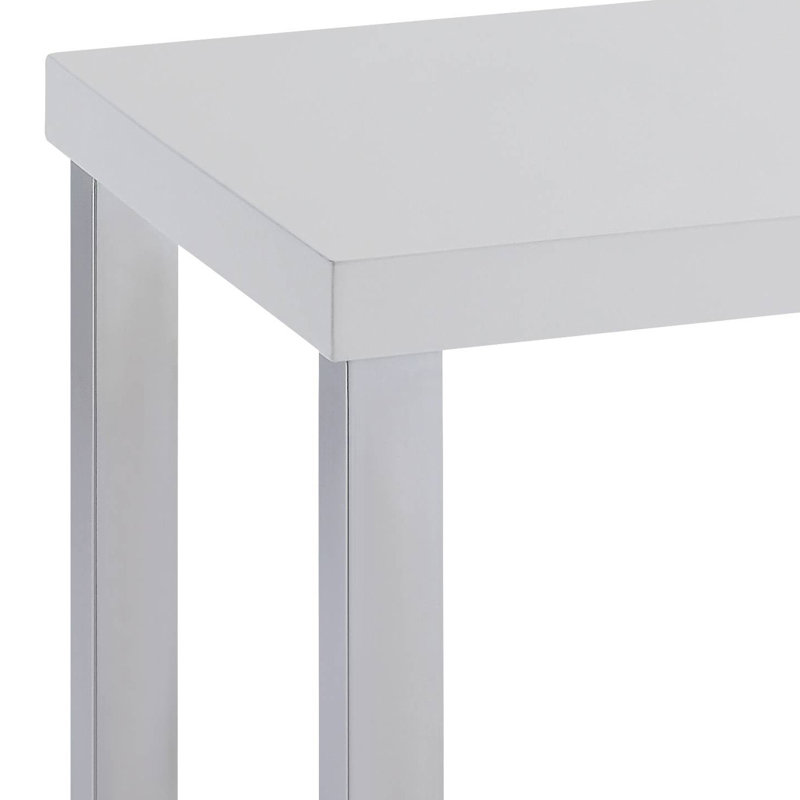 High Gloss  Chrome End Table