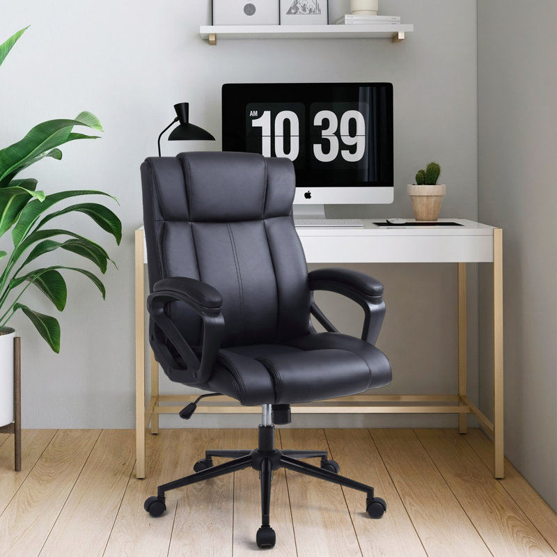 Kobinski Ergonomic Faux Leather Executive Chair Home Office Desk Chair With Headrest