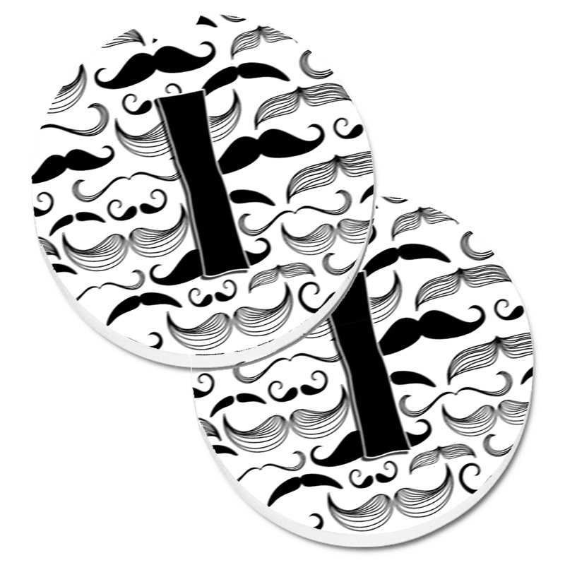 Sous-verre voiture moustache initial, I
