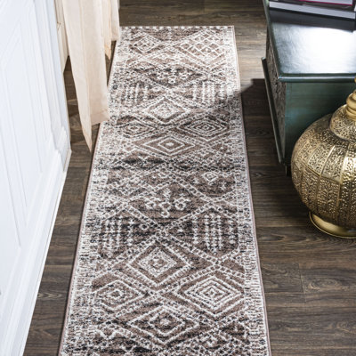 Maghull Modern Tribal Geometric Brown/Ivory Rug