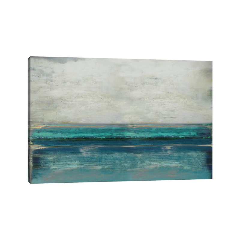 Highlighted Teal by Taylor Hamilton - Wrapped Canvas Painting, 66.04 cm H x 45.72 cm W x 1.91 cm D
