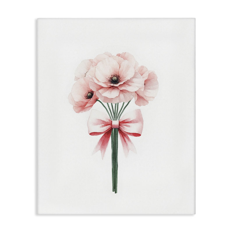 "Pastel Bouquet with Bow", art mural par Amanda Greenwood, H 48 po x l 36 po