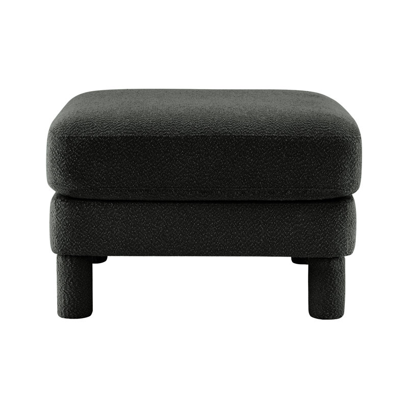 Gris foncé avec un design bouclé moderne, des pieds cylindriques et de la mousse dense pour le salon et la chambre à coucher