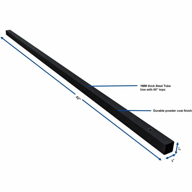 Black Steel Table Support Bar for Stability