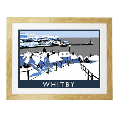 Whitby in Snow 1 Piece Wall Art