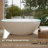 65" Freestanding Solid Surface Soaking Bathtub, Glossy White, Warm - To Touch Feature, Generous Space Luxury Spa Like Atmosphere, Center Drain With Debris Feature