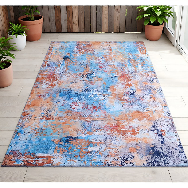 MAVAL Multi Washable Rug Doormat Rug, Rectangle 3' x 5'