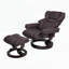 Fauteuil inclinable massant avec repose-pieds, pivotant à 360 °, chauffant et base en bois cintré