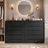 6 - Drawer Dresser, Wood Dressers & Chests of Drawers with Smooth Metal Rail and Wider Trapezoidal Base for Enhanced Stability,Black-2075847526