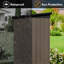 Abri de jardin en métal 5 pi x 4 pi brun + noir