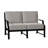 Seal Cove 51.75'' Wide Aluminum Loveseat with Cushions-1560780338-1560777416