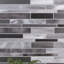 Twilight Random Sized Straight Edge Metal and Glass Mosaic Tile-36952527