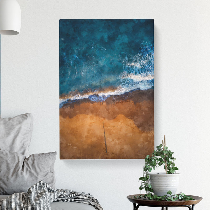 Alone Upon The Beach - Wrapped Canvas, 91cm H x 60cm W x 3cm D