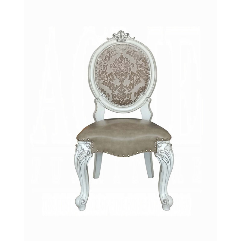 Chaise d'appoint rembourrée H 46 po Tarver, Marron clair, Blanc os