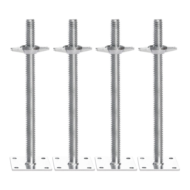 4-Pack Adjustable Leveling Jacks Solid Screw for Baker-Style Scaffolding