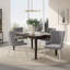 47cm H Velvet Upholstered Full Back Armchair in Grey