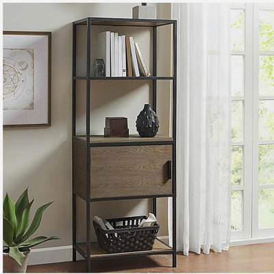 Bibliothèque à trois niveaux avec armoire de rangement