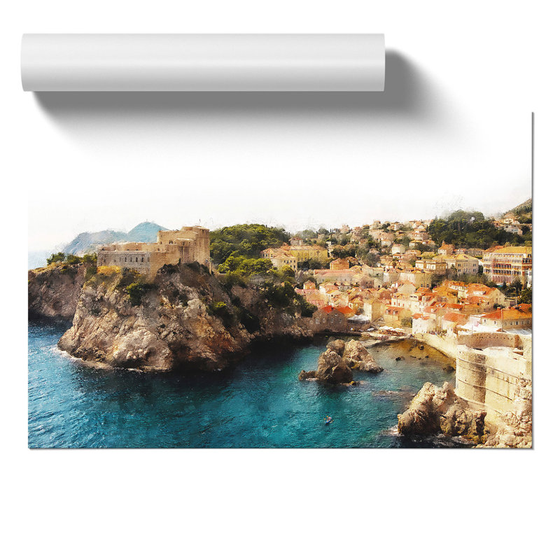 Dubrovnik Skyline In Croatia - No Frame Print, 21cm H x 30cm W x 0.1cm D