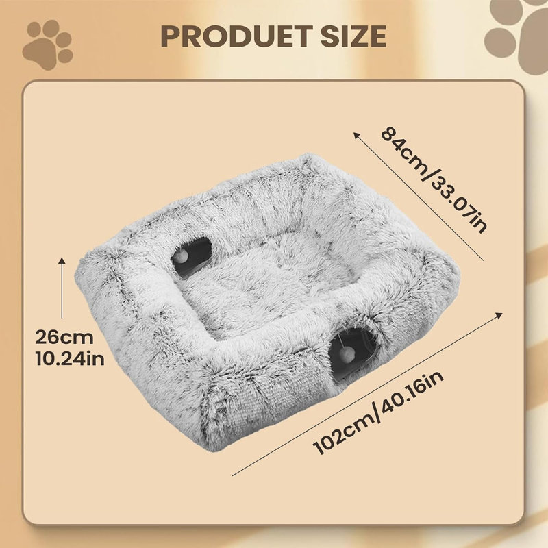 Lit chaud pour chat en hiver, nid de chat pliable multifonctionnel pour chat, jouet interactif pour chatons et chats d'intérieur