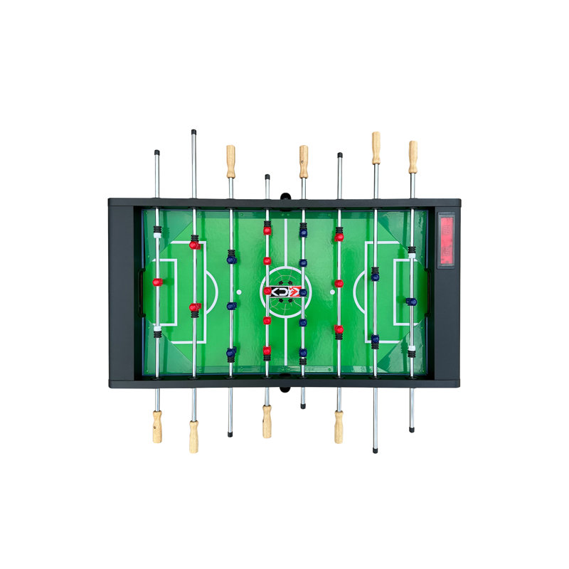55" Black Stainless Steel Foosball Table with LED Lights