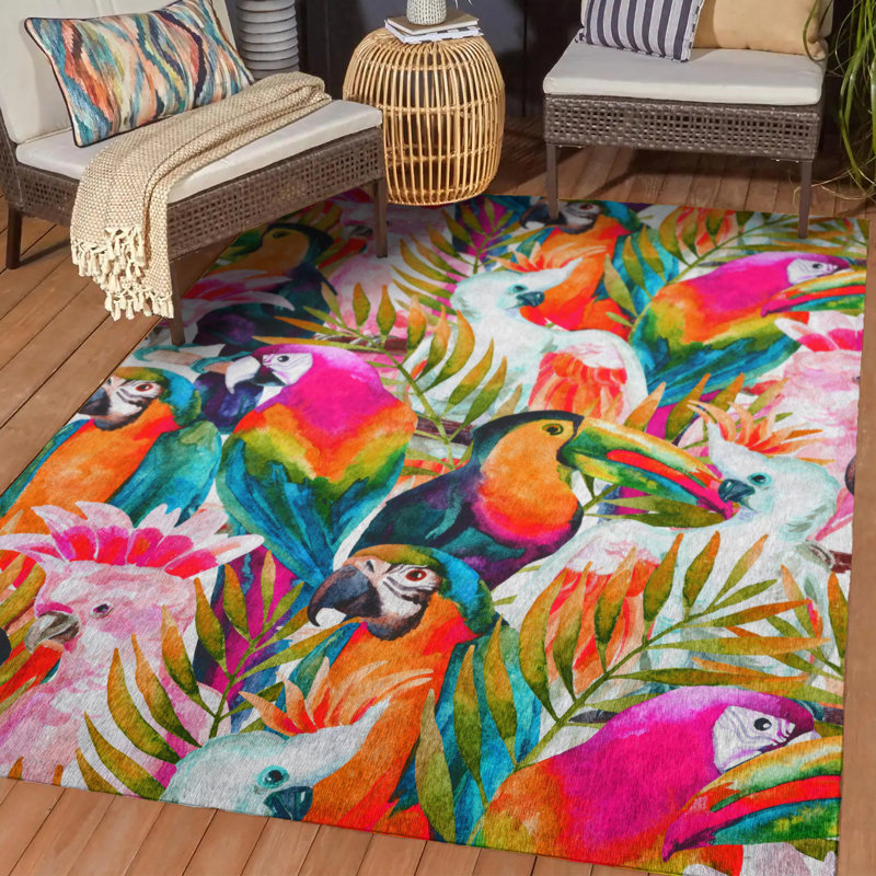 Tapis intérieur / extérieur lavable à la machine avec envers antidérapant Braggs, Rectangle 5 pi x 7 pi 6 po