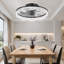 Ventilateur de plafond moderne avec lumières DEL et encastré à intensité variable Fandelier APP Télécommande-304244325